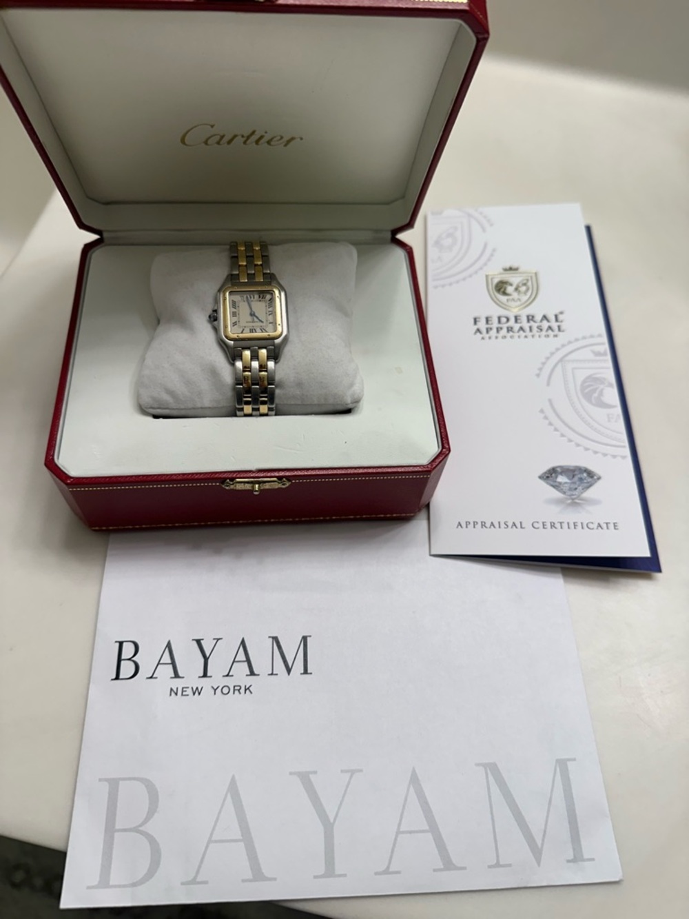 Cartier de Panthere Ladies Two-Tone Bracelet Watch — Gold & Silver Accents